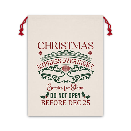 Personalized Reusable Christmas Gift Bag: Express Overnight Delivery